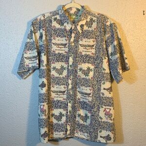 Reyn Spooner "Mele Kalikimaka" Christmas Aloha Hawaiian Tradition Button Up VTG
